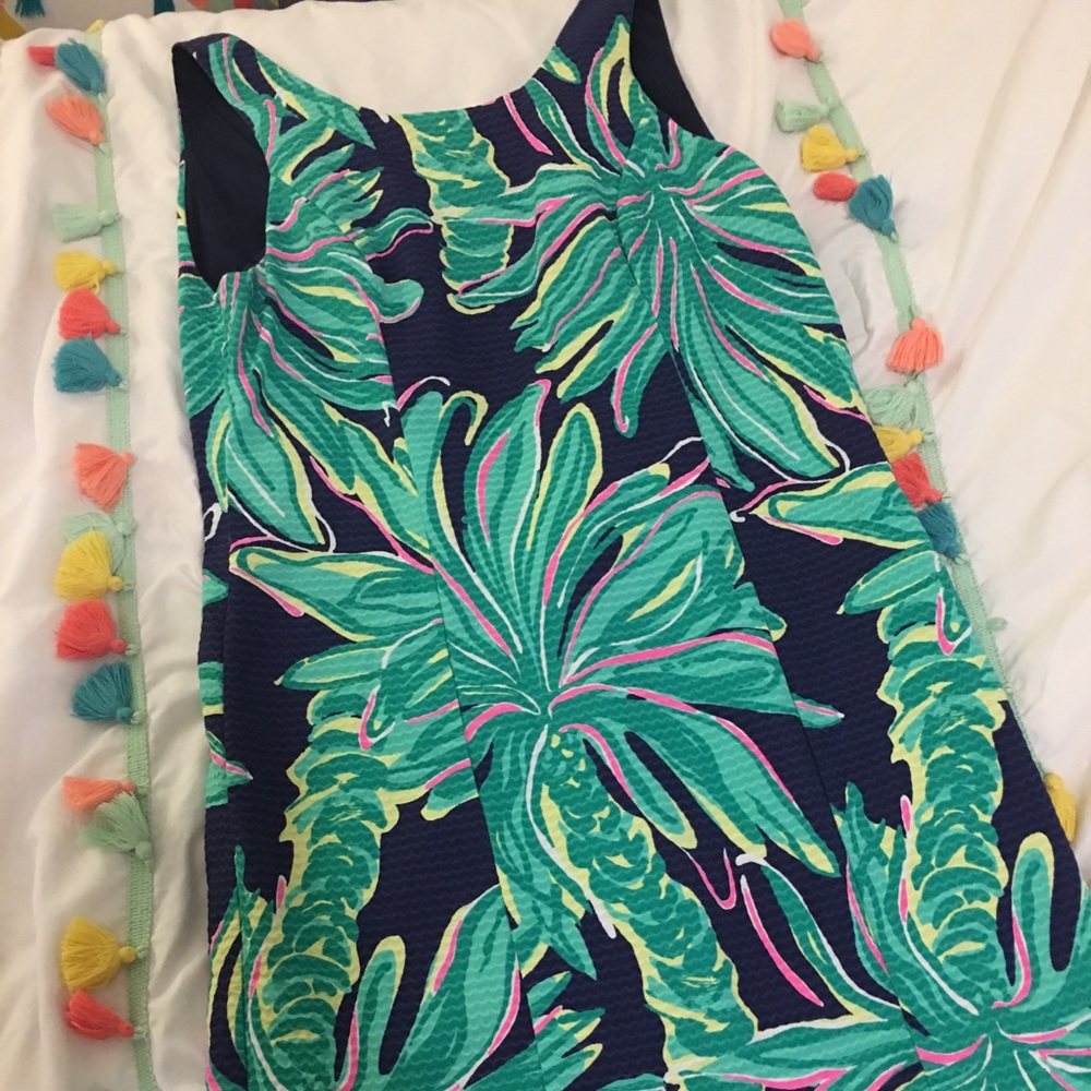 Lilly Pulitzer Blue and Green Tropical Dress